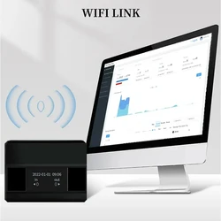 เครื่องนับปริมาณการเดินเท้าแบบอินฟาเรด WiFi เครื่องนับคนทำงานด้วยระบบดิจิทัลอัตโนมัติใช้ในอาคารการวิเคราะห์ข้อมูลบนหน้าจอสัมผัสแบบ LED