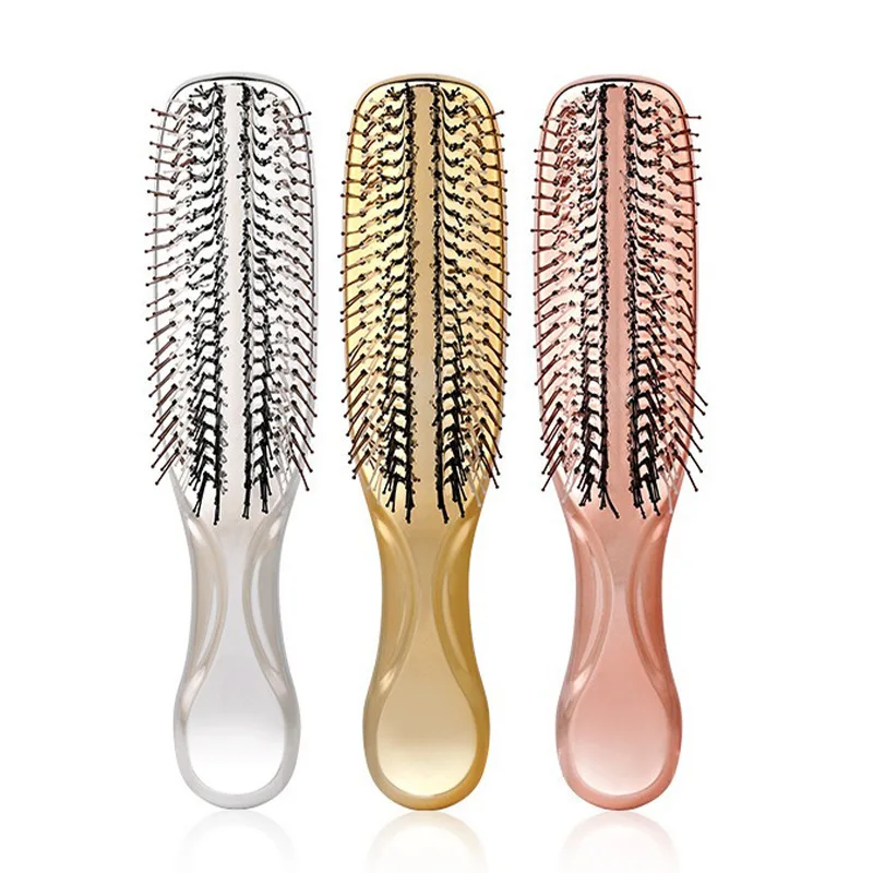 Peigne de Massage du cuir chevelu galvanisé de luxe, pour soins capillaires, qualité professionnelle, poignée confortable, nettoyage, brosse à cheveux pour le sec