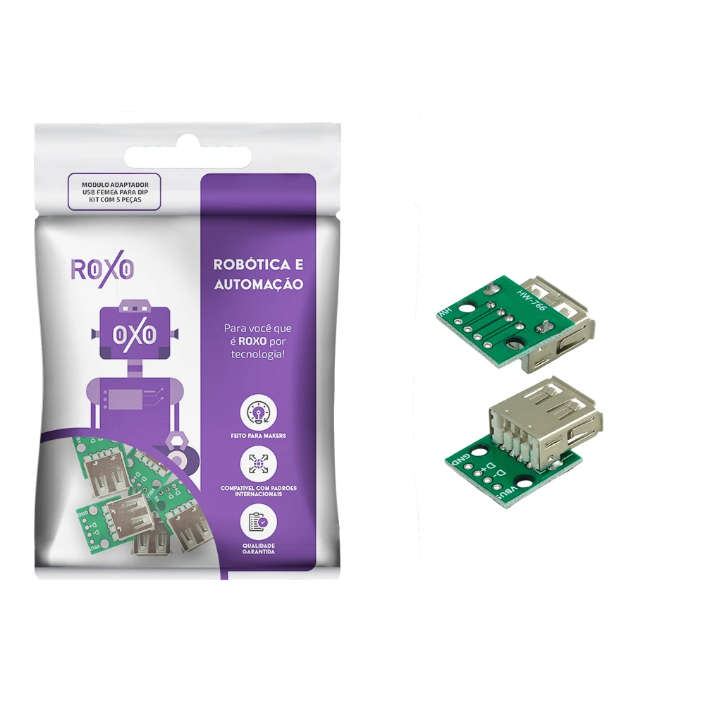 5x Female USB Adapter Module For DIP - RoXo