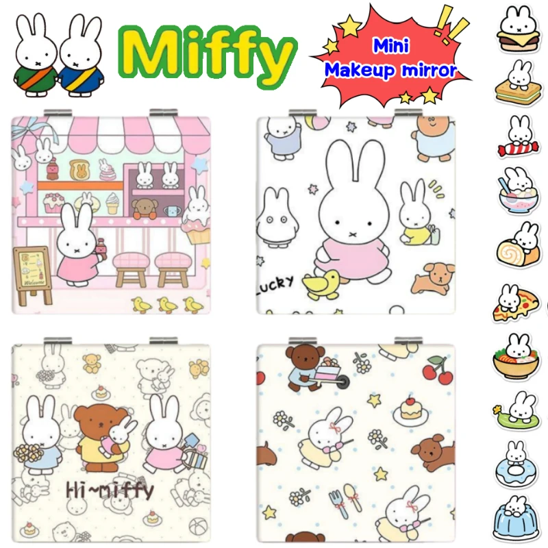 

Miffy Movie TV Surrounding Sweet and Cute Makeup Mirror Portable Flip-on Folding Small Mirror Student's Portable Dressing Mirror