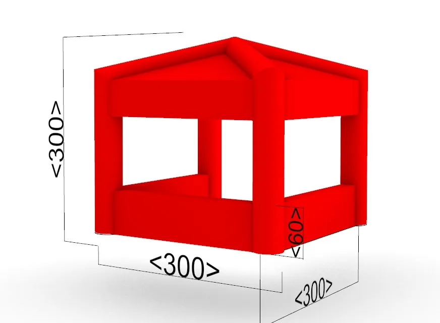 Barraca exterior portátil do quiosque para o evento do partido, loja inflável do deleite do carnaval, suporte da concessão, cabine do alimento do divertimento, 3x3m