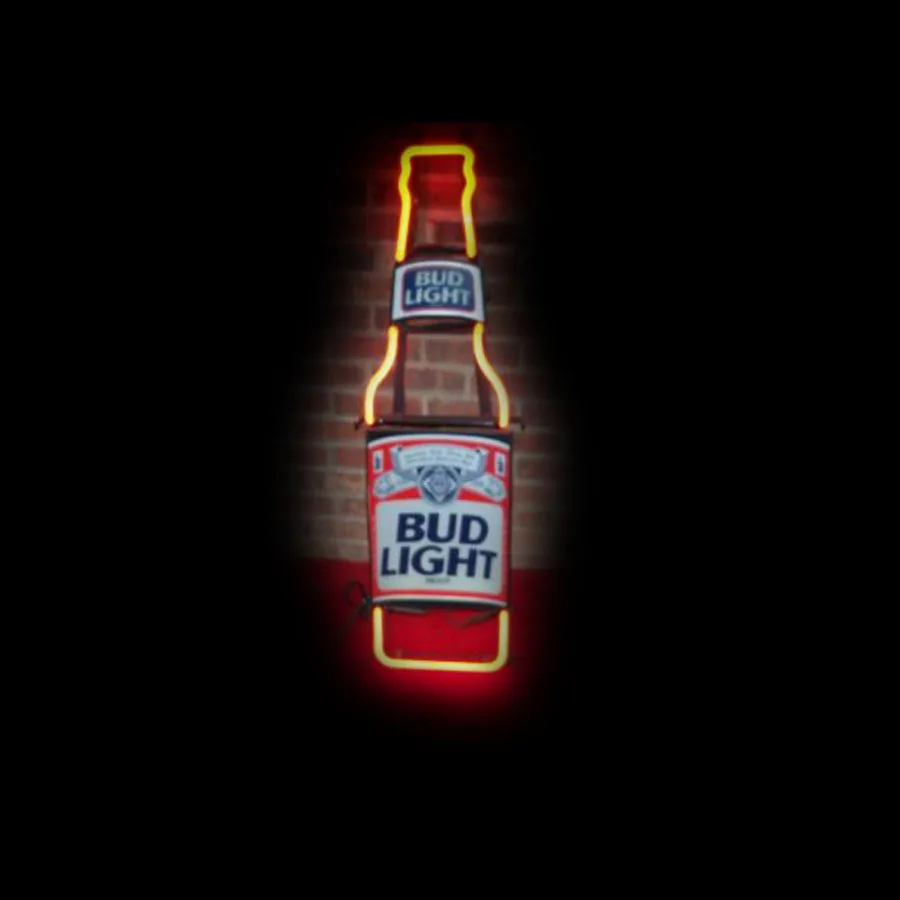 

Neon Sign for Bud Light Bottle Print Neon Tube Sign Art Light handcraft Vintage Beer Bar Hotel Lamp neon light sign Room Decor