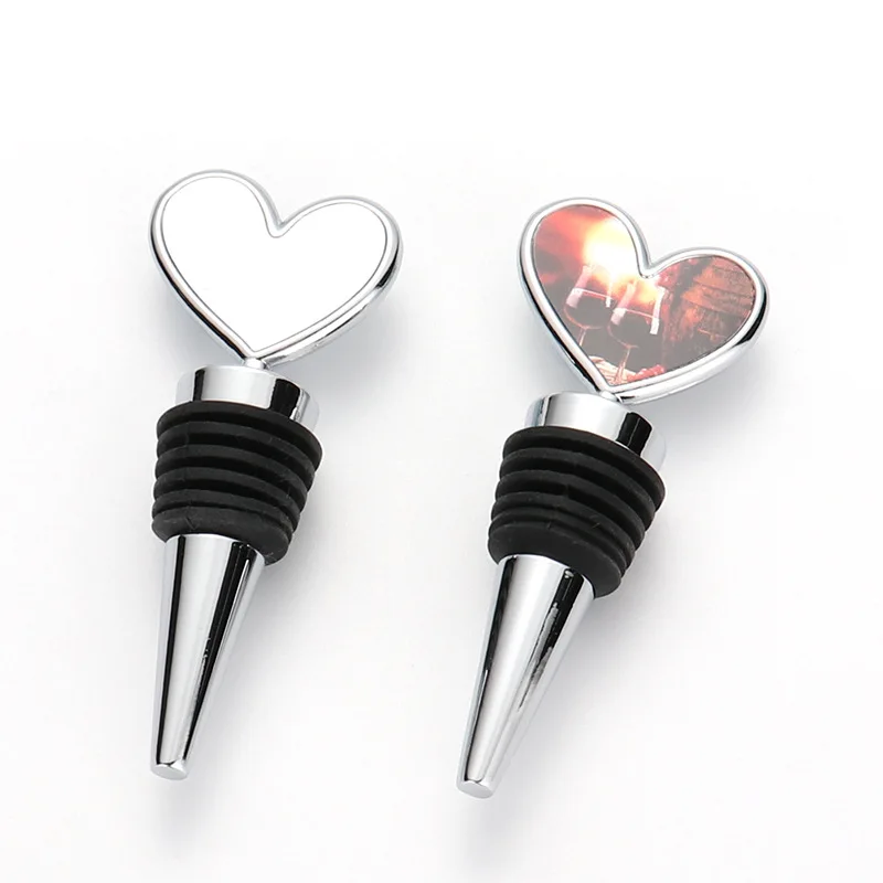 Imagem -05 - Custom Alloy Metal Wine Bottle Stopper Sublimação Blanks para Hotel Casa Bar Use 32*90 mm 60 Pcs Lot