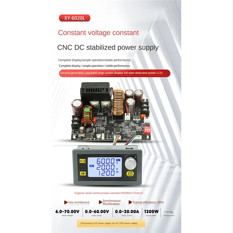 Alimentation régulée CC réglable CNC, tension constante, maintien du courant constant, technologie abati eur, 20A, 1200W