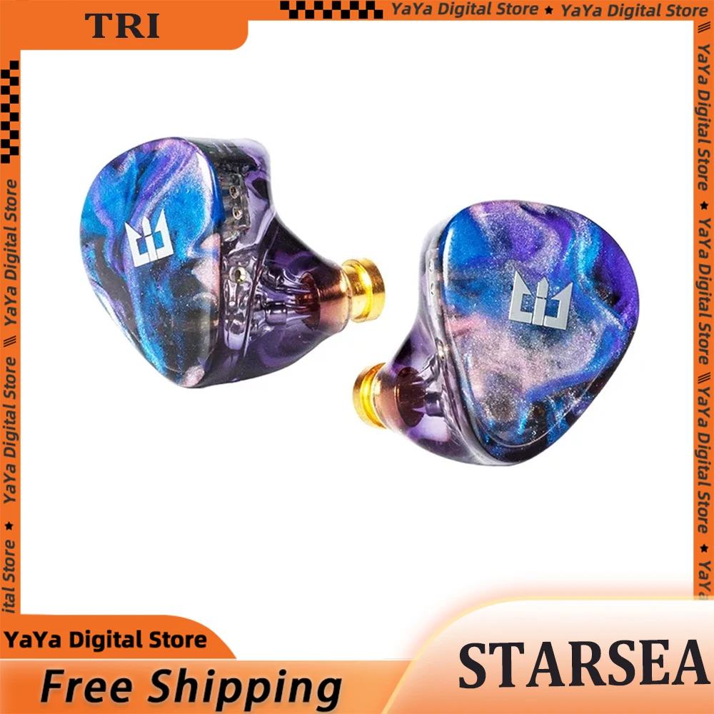 TRI Starsea 2BA+1DD Driver Unit HiFi in Ear Monitor Earphone Sports Music Headset 0.78mm2Pin Headphone Earbuds Comfortable