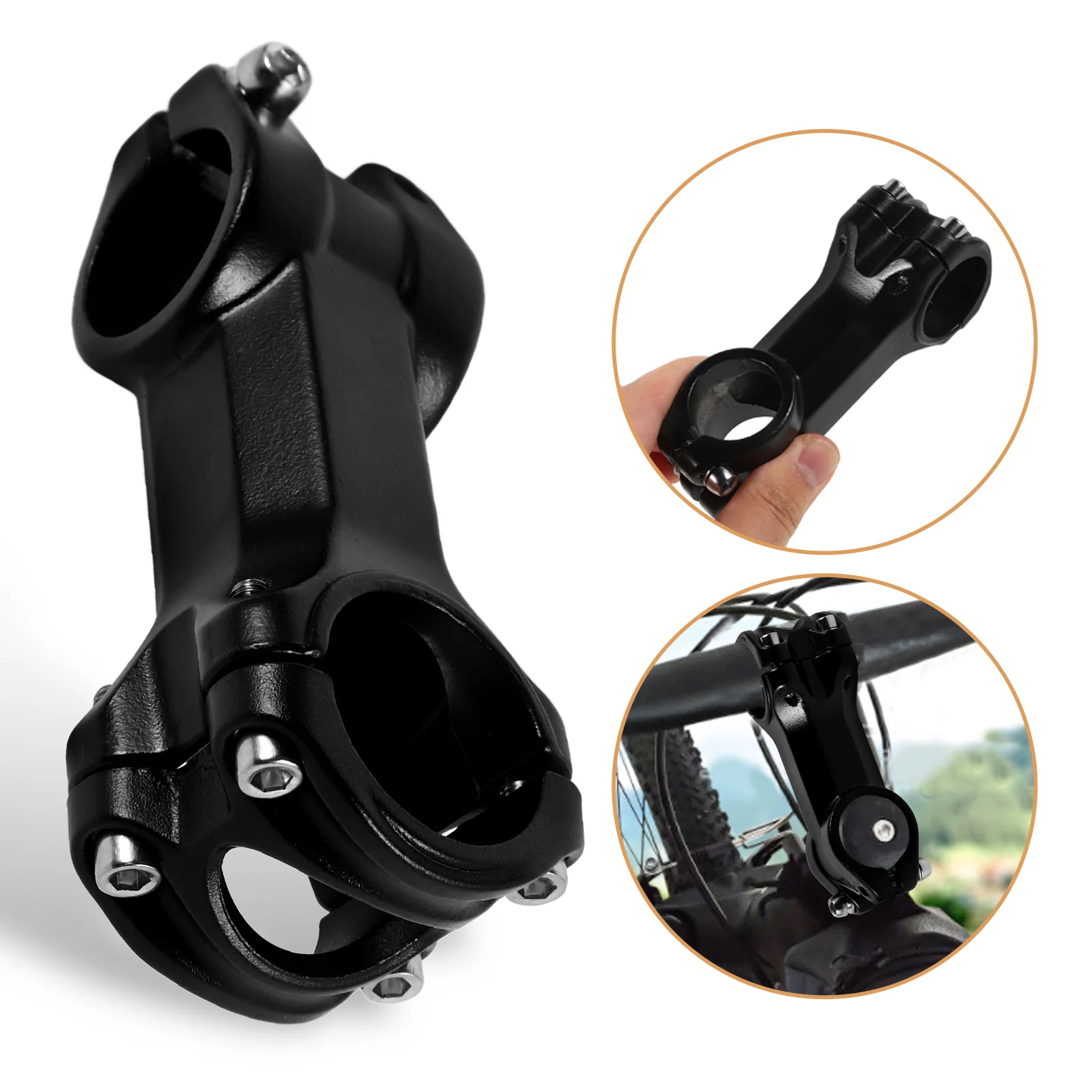 

Bicycle Handlebar Stem Riser Accessories Mountain Bike Fork Aluminum Alloy Folding Stem Metal Handlebars Bike Supplies Sturdy
