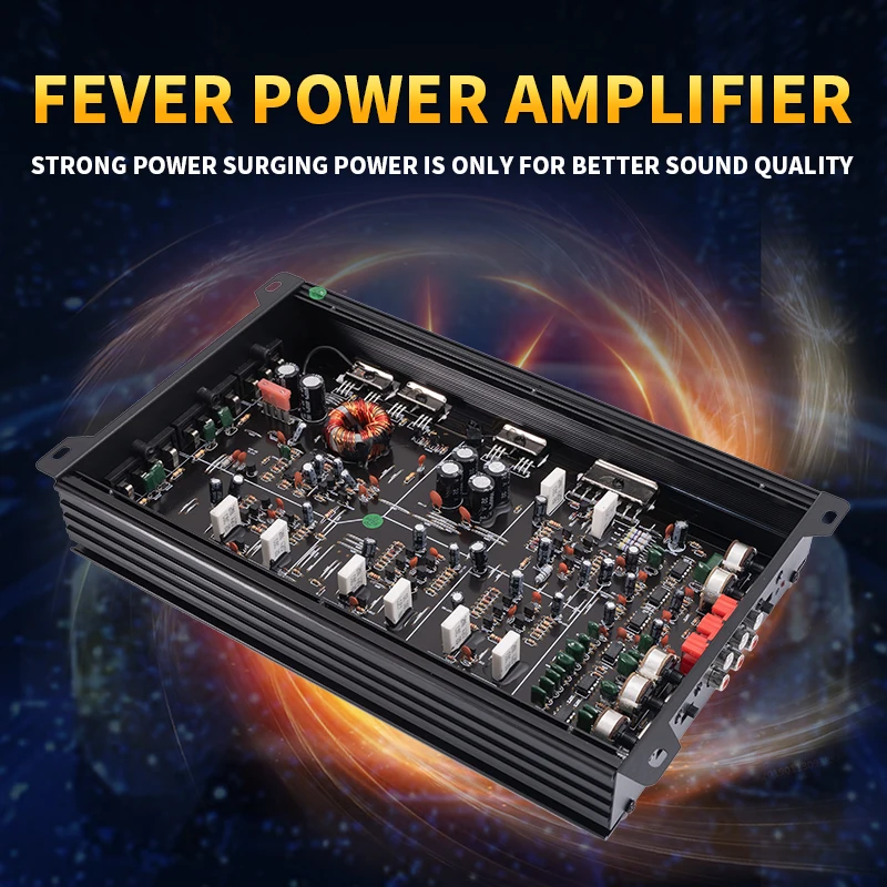 4 Channel Class AB 12V Car Amplifier, 7800W Max Power Stereo Amplifier, Car Audio Amplifier Drive Subwoofer & Speaker, Amplifier