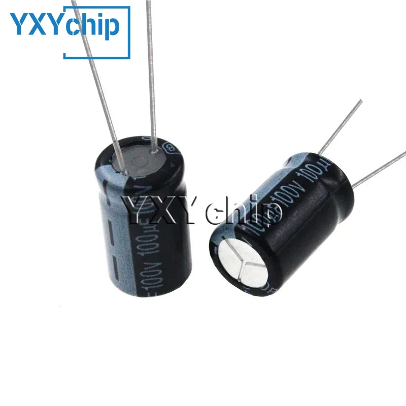 10pcs 100uF 100V 100MFD 100Volt Aluminum Electrolytic Capacitor 10*16mm Radial 100mf100v 100uf100v 100v100mf 100v100uf