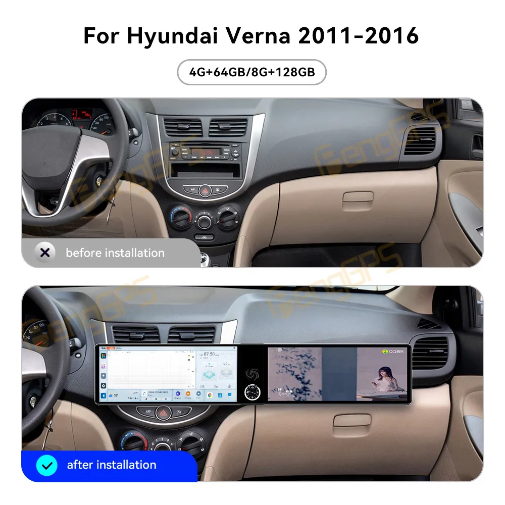Touch Screen Car Radio For Hyundai Verna 2011-2016 Android GPS Automotive Multimedia Auto Radio Stereo Receiver Head Unit