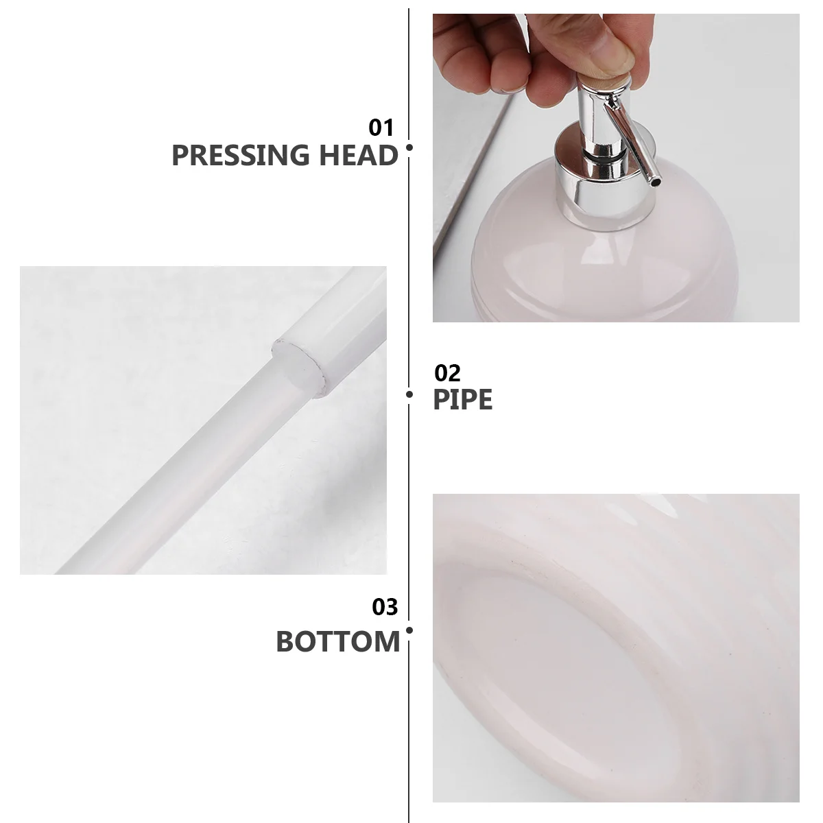 

1Pcs Porcelain Pump Bottle for Lotion and Skincare Products Compact Travel Essential - White Pump Bottle Ceramic Unisex