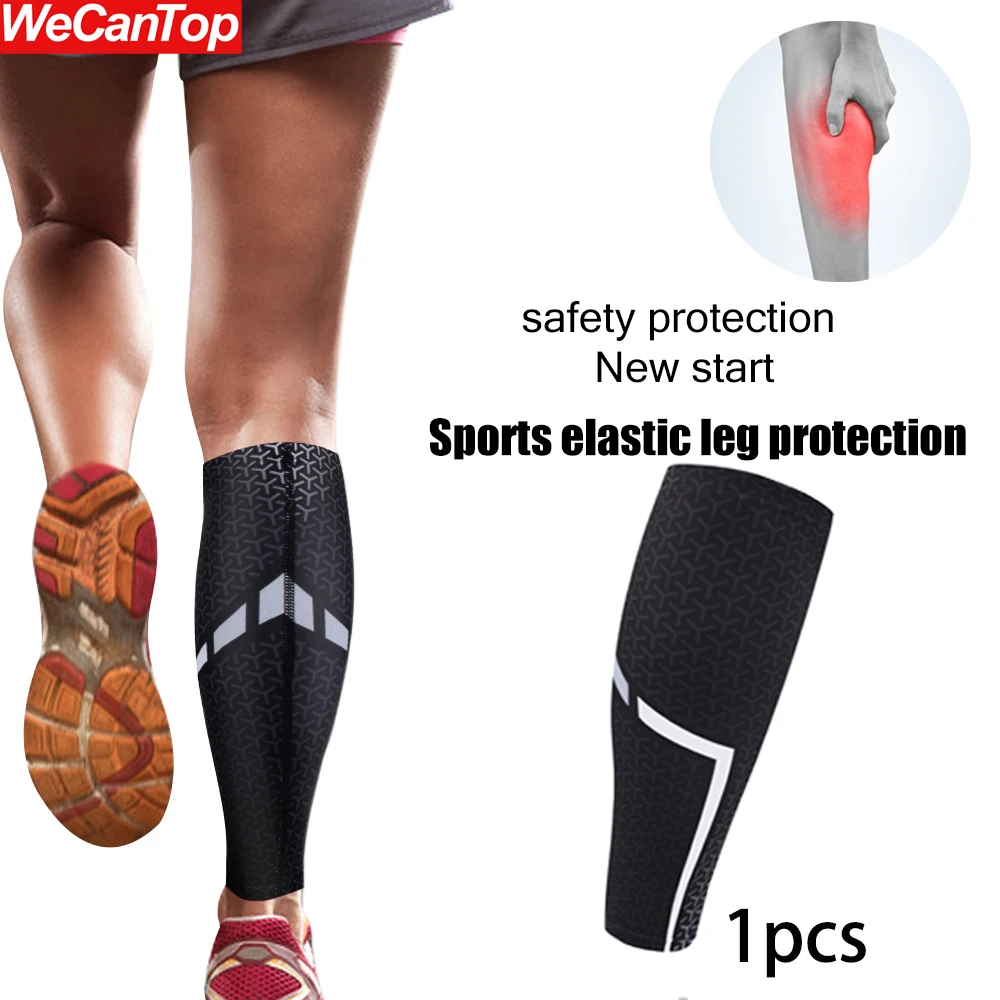 

1Pcs Elastic Shin Guard Protector Calf Protector Sleeves Running Football Gym Leg Warmers Compression Breathable Sport Equipment