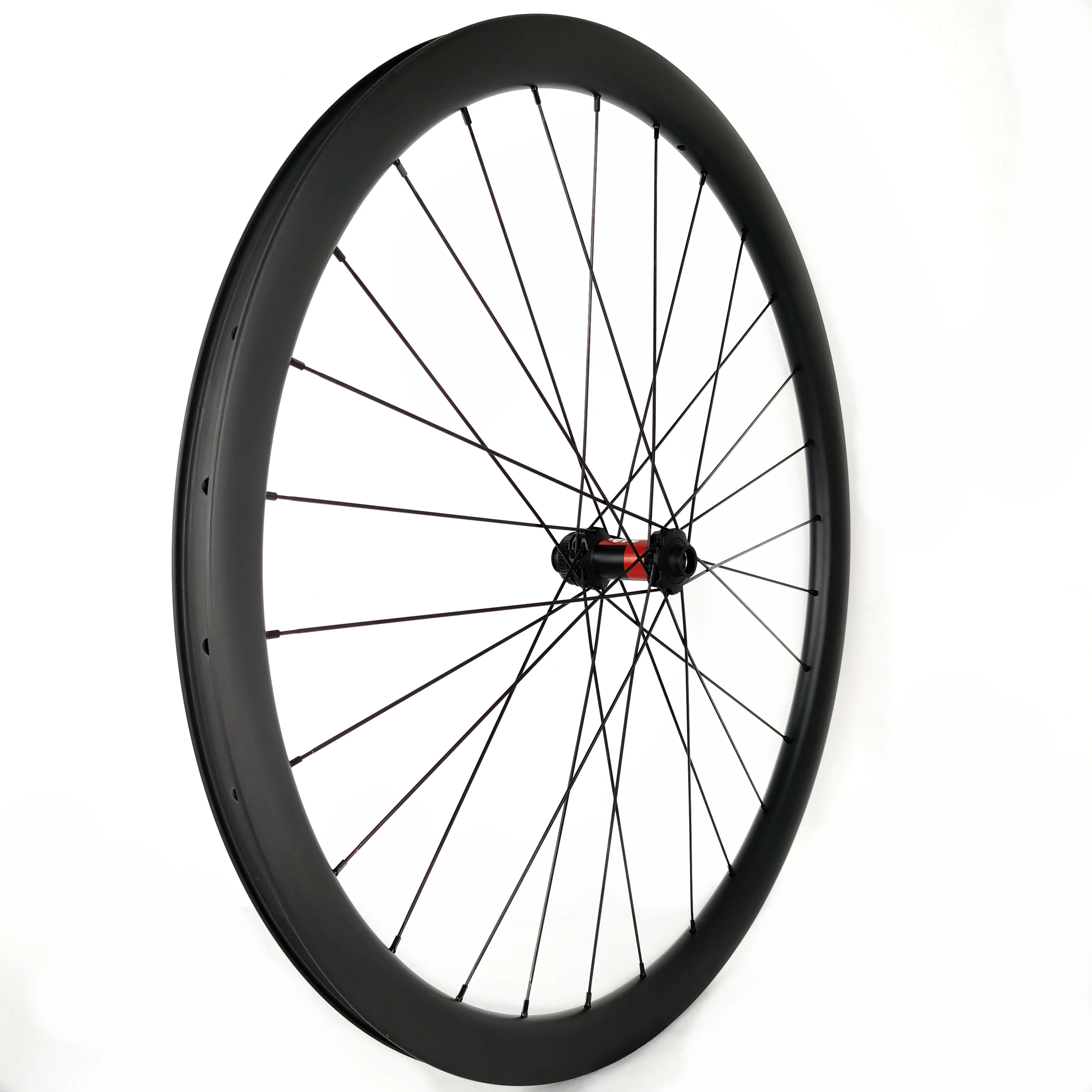 700C Racing Bicycle Carbon Fiber Road Bike Disc Brake Single Front Wheel 30/35/38/50/55/60/88mm Depth 23/25mm Width UD Matte