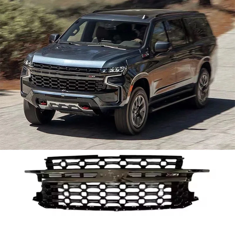 Rejilla delantera cromada + negra para Chevrolet Tahoe 2018-2019 Z71