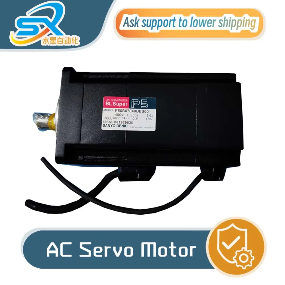 P50B07040DBS00 400w  AC200V SANYO DENKI Servo Motor  P50B07040DBS00 400w  AC200V  Works Well