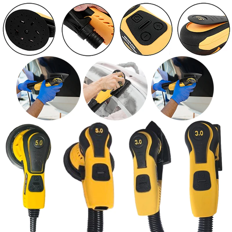 

2PCS Electric Orbital Sander Grinder Woodworking Sand Machine Car Body Polisher Brushless Motor Grinding Meter Drywall Polisher