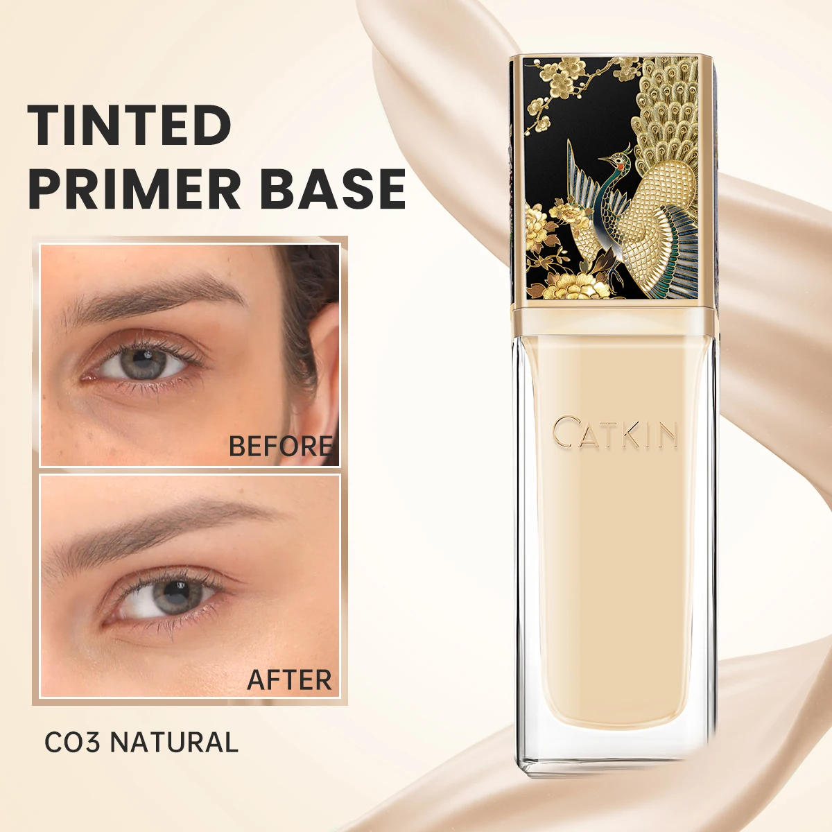 

CATKIN Foundation Primer Makeup Primer - Minimizes look of pores, fine lines, and lmperfections, Redness Reducer