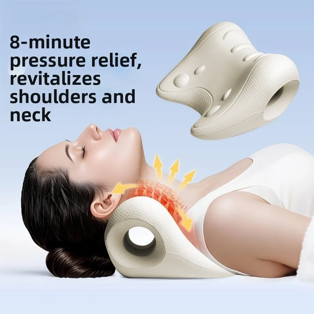 

U-образная контурная массажная подушка для шеи из мягкого материала EVA, для снятия усталости, расслабления шеи и плеч, с акупрессурным дизайном