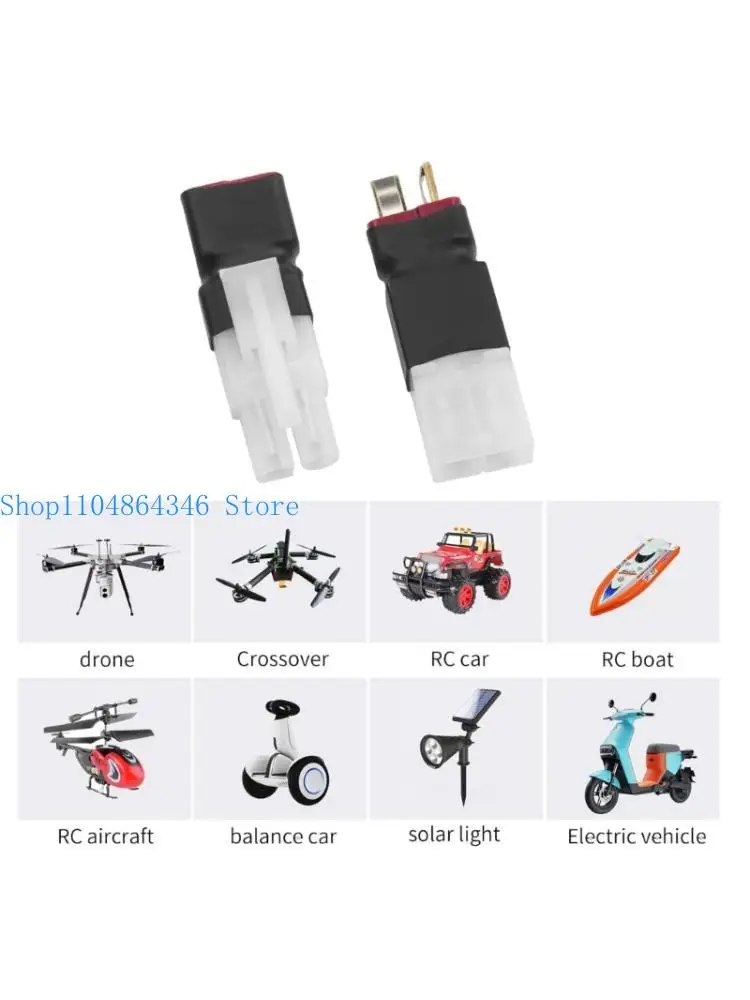 652F 2Pcs T Type Charging Adapter For Remote Aerial Vehicle Truck Battery Conversion