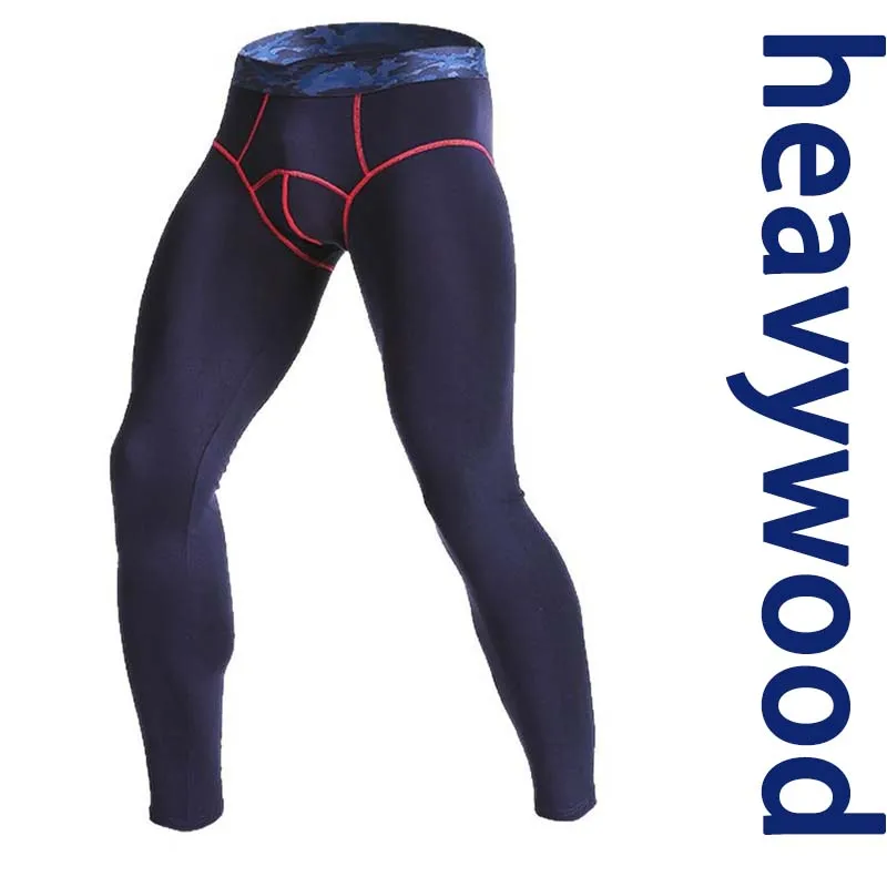 

2025 Men's long thermal pants Thin Modal cotton pants slim two-in-one tights line leggings autumn and winter
