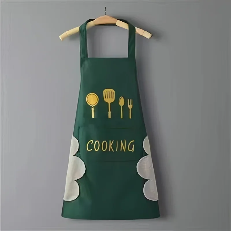 Professionelle, wasserdichte, ölbeständige Schürze für Herren und Damen, abwischbare Hände, Küche, Kochen, Fleckenschutz, Taillenschürze, verstellbar