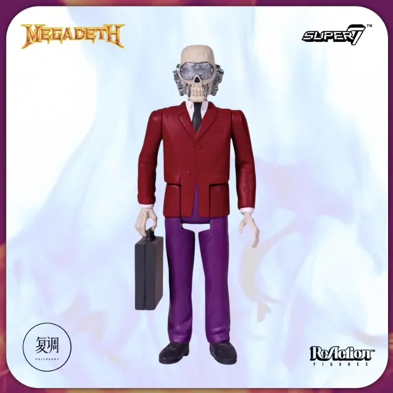 In Stock Super7 Megadeth Vic Rattlehead Retro Hanging Card Fashion Play Anime Figure Model Collect Boy Toys Figure