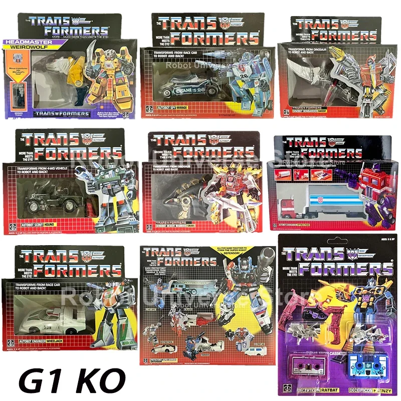 Trasformazione G1 Ristampa KO OP Prime g1 Hound Wheeljack Weirdwolf Computron Scorie Scourge Action Figure Toy Collezione regalo