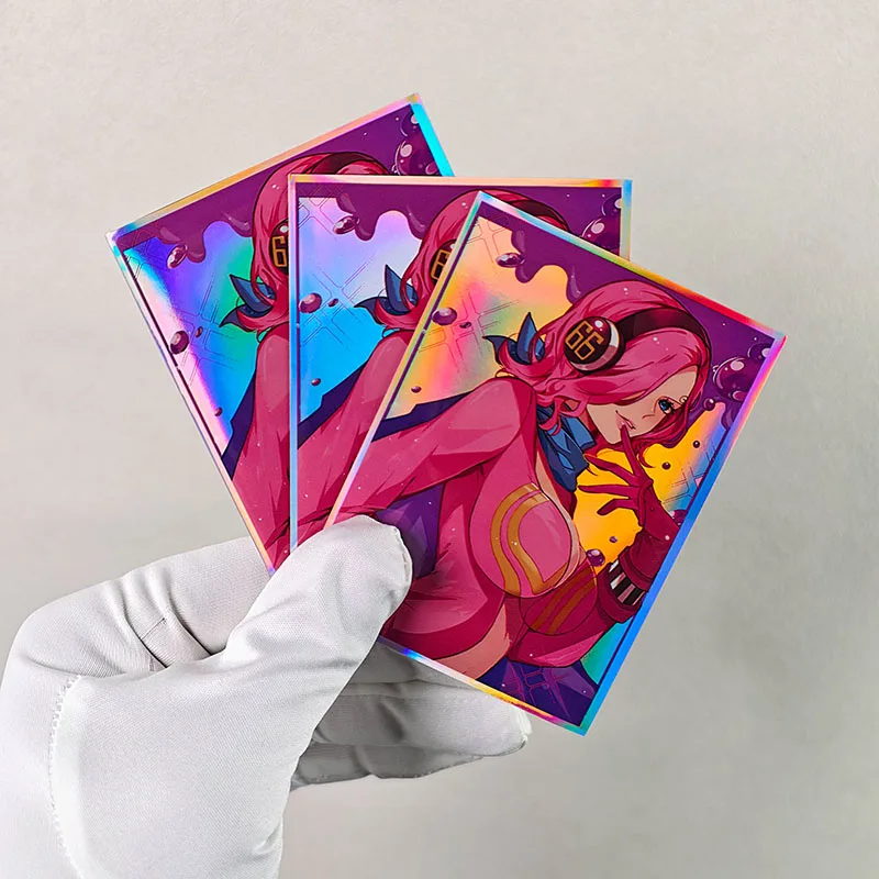 60pcs/set One Piece Vinsmoke Reiju Flash Card Sleeve Anime Game Collection Card Protective Cover Gift Toy 67*92mm
