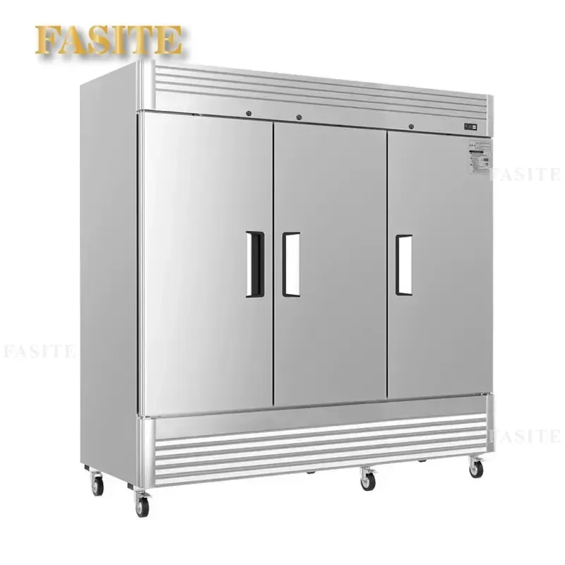 For Commercial Vertical Air Cooled Frost Free Refrigerator Freezer Single Double Four Six Door Upright Display Cabinet