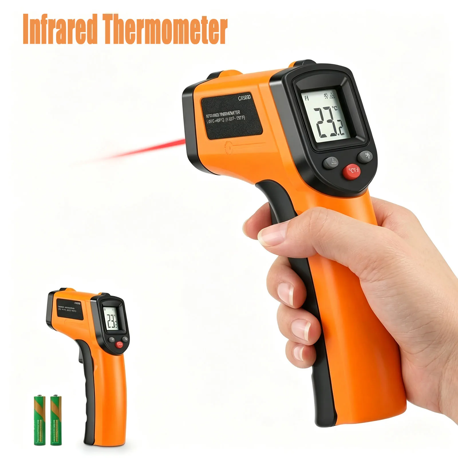 

Infrared Non-Contact Thermometer Handheld Industrial High-Precision Electronic Temperature Gauge for Cooking,BBQ,Pizza Oven