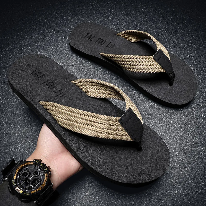 

Plus Big Size 49 50 51 52 Flip Flops Men Slippers Chanclas De Hombre Claquette Homme Klapki Indoor Outside Beach Large Shoes