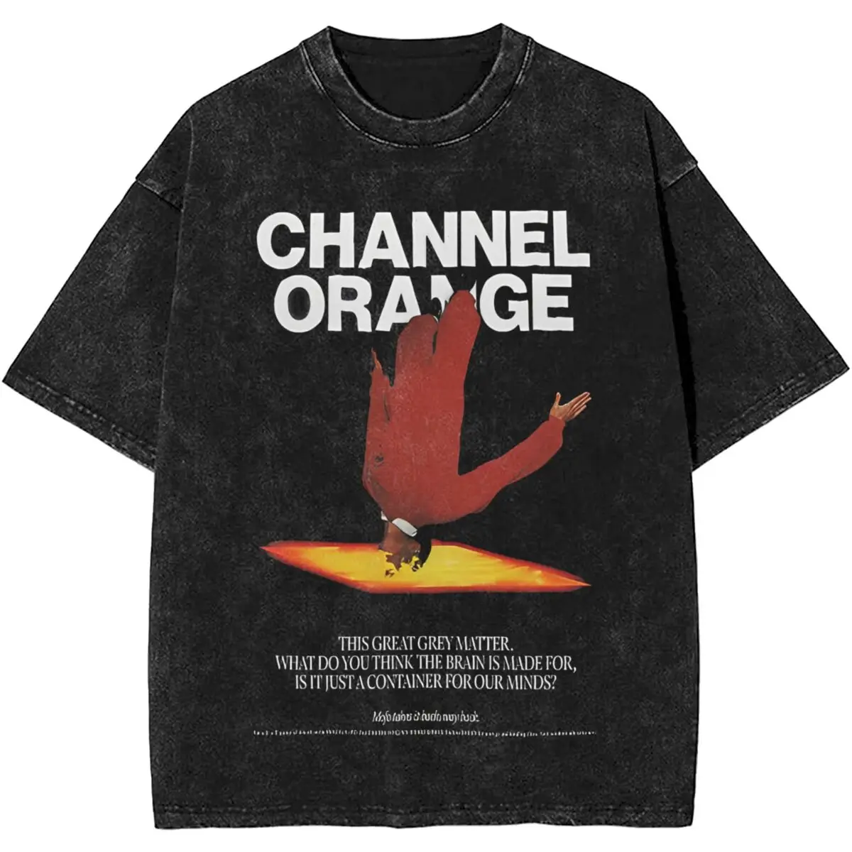 Printed Frank Oceans Channel Orange Rapper Washed T Shirt Merch Harajuku T-Shirt Men Women Tee Shirt