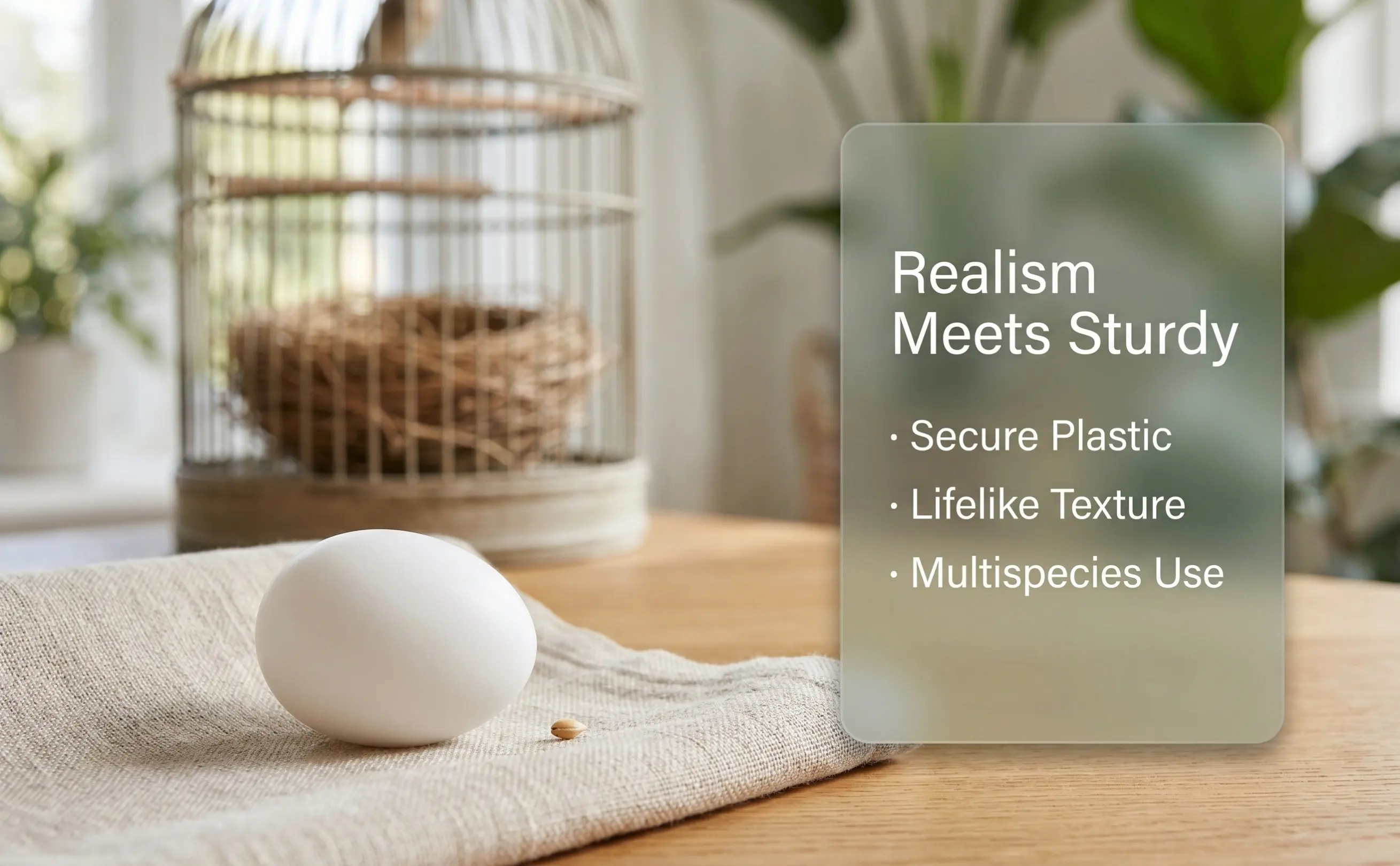 12Pcs Realistic Simulated Bird Eggs Plastic Artificial Nest Eggs for Parrots Finches Lovebirds Breeding Training Hatching