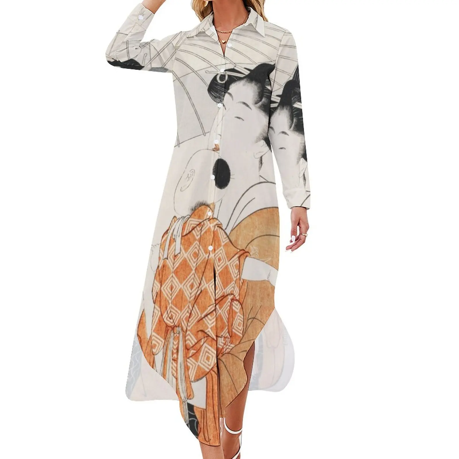 

Prayers for rain Long Sleeved Shirt Dress Long dress loose summer dress