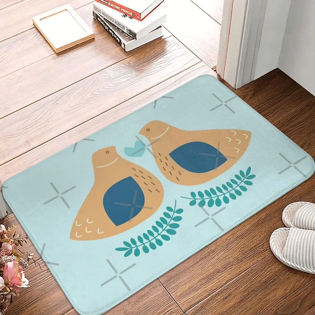 Birdy Facecloth Non-Slip Floor Mat BathroomThick And Comfortable, Durable Foot Mats