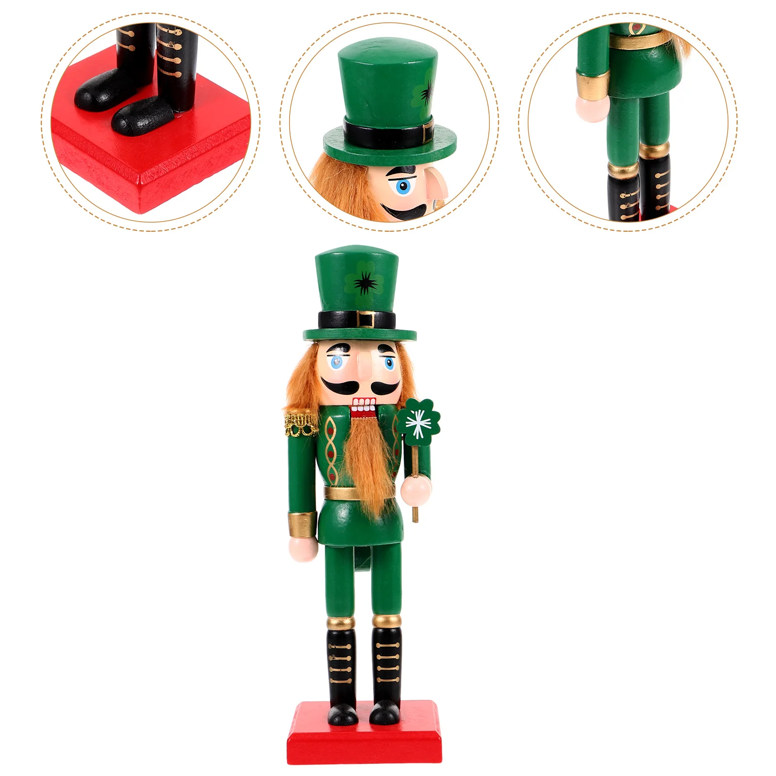 

Nutcracker Green Soldier Design Home Ornaments Girl Wooden Craft Cartoon Adornment Funny