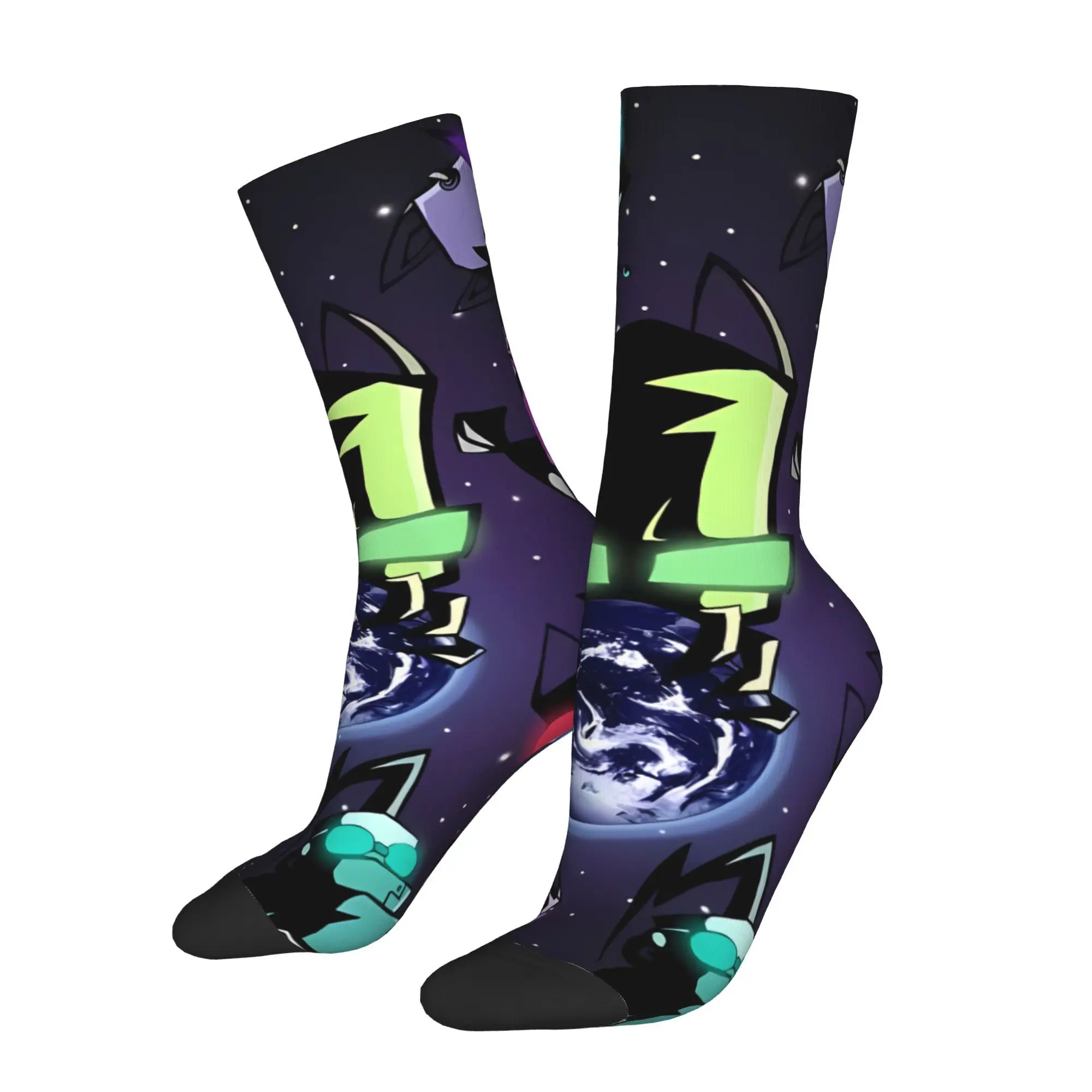 

Invader ZIM Cartoon Men Socks Cycling Novelty Spring Summer Autumn Winter Stockings