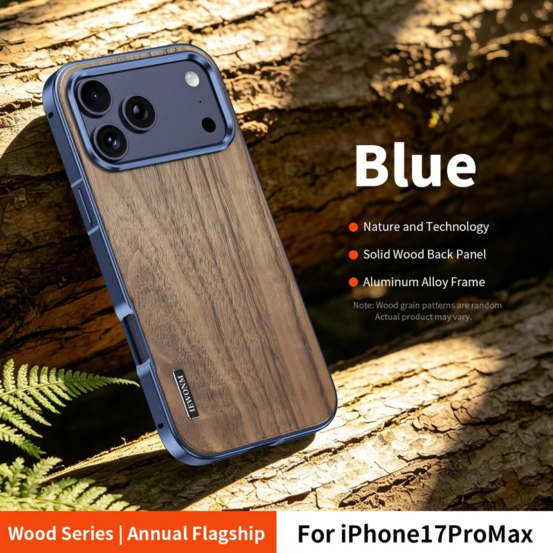 

For iPhone 17 16 15 Pro Max Magnetic Case ELVEV Durable Hard PC Metal Frame Anti-fall Phone Cover