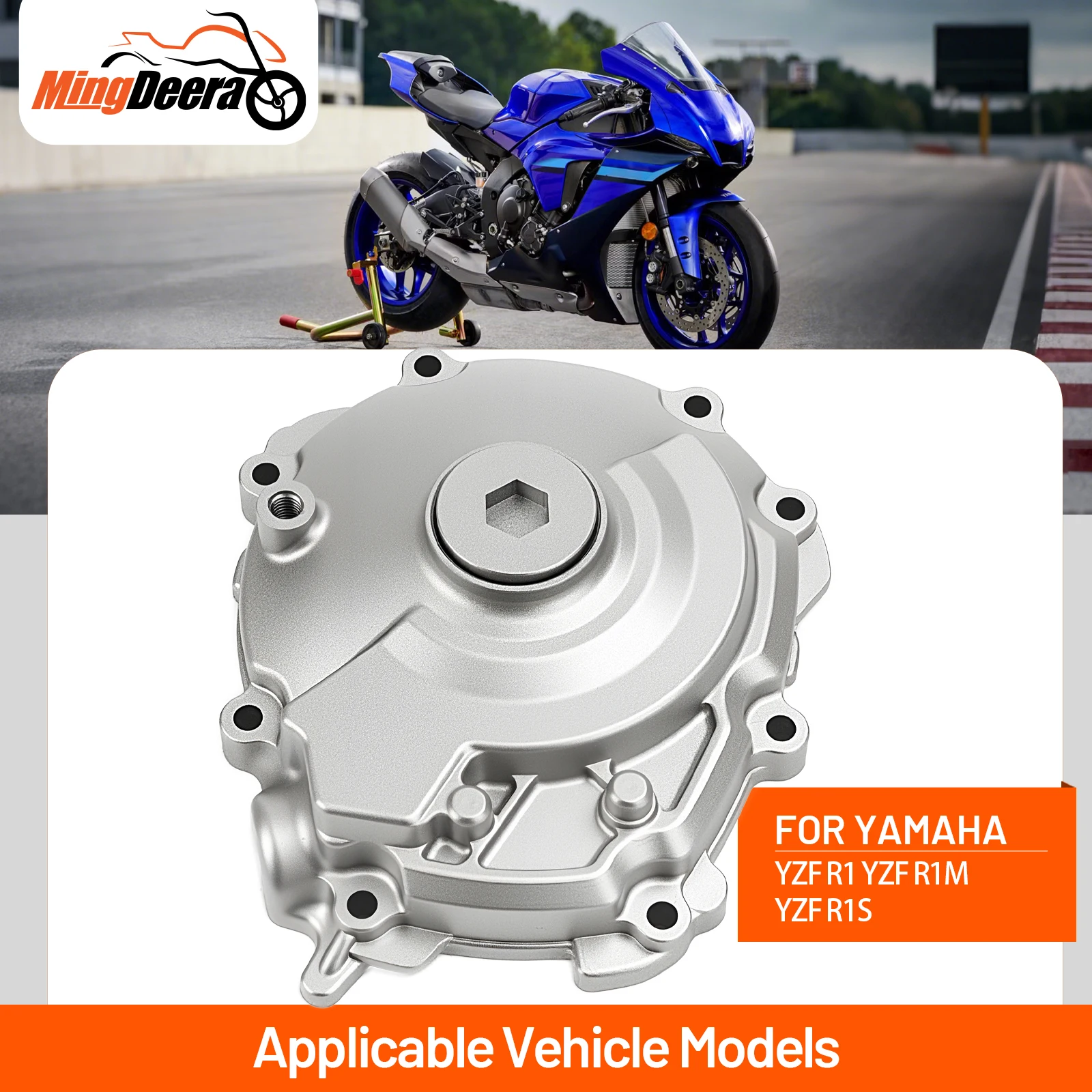 

Motorcycle Engine Cover Stator Housing Fit For YAMAHA YZF R1 2015-2024 YZF R1M 2016-2024 Durable Aluminum Construction