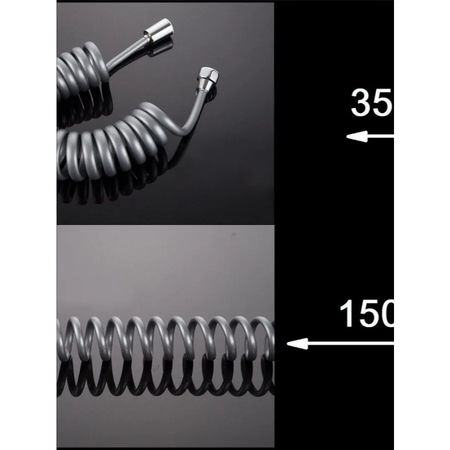New 1.5M Spring Flexible Retractable Hose For Shower Head Toilet Bidet Pipe Plumbing Bathroom Spiral Flexible Shower Hose