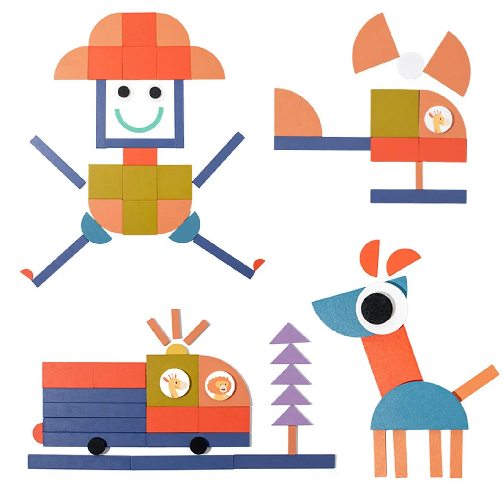 บล็อกไม้ STEM ของเล่นเสริมพัฒนาการ แท่งไม้เสริมทักษะการเรียนรู้ สำหรับเด็กชาย เด็กหญิง พกพาสะดวก ใช้ได้ทั้งในห้องนอน ที่บ้าน และการเรียนรู้แบบ Homeschool