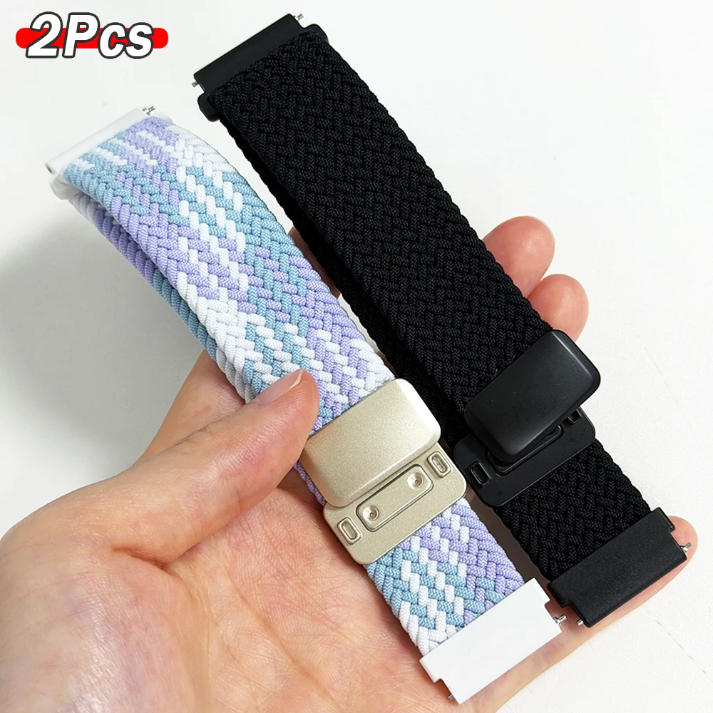 20mm 22mm Nylon Bracelet For Xiaomi Watch S5 S4 Sport S3 S2 S1Pro color2 Mi Watch Band For AMAZFIT BIP Max Magnetic Buckle Strap