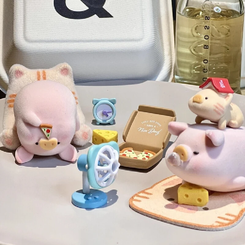 Lulu Pig Associated Daily Blind Box Kawaii Piggy Anime Figure Doll Surprise Bag Room Ornament Collect Model Toys Kids Gift