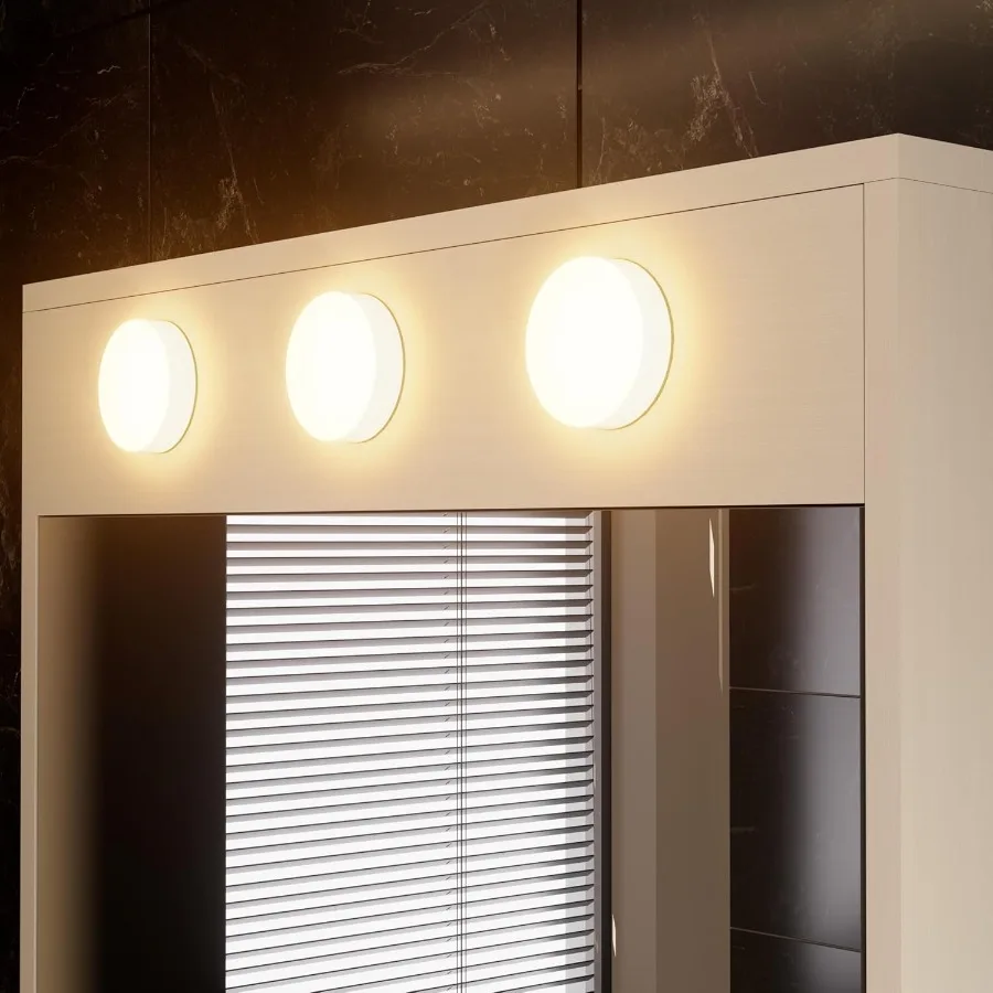 32x24 بوصة LED خزانة الطب مضاءة مرآة حمام ستبليس عكس الضوء 3000K 5500K درجة حرارة اللون الحائط ماكياج مير #4