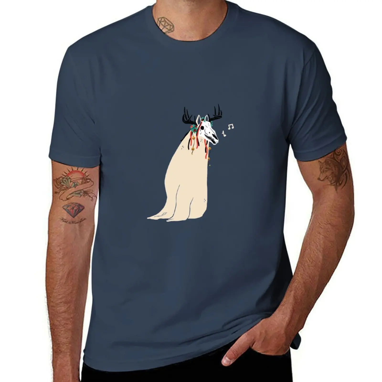 Mari Lwyd T-Shirt Classic Graphic Short Sleeve Top