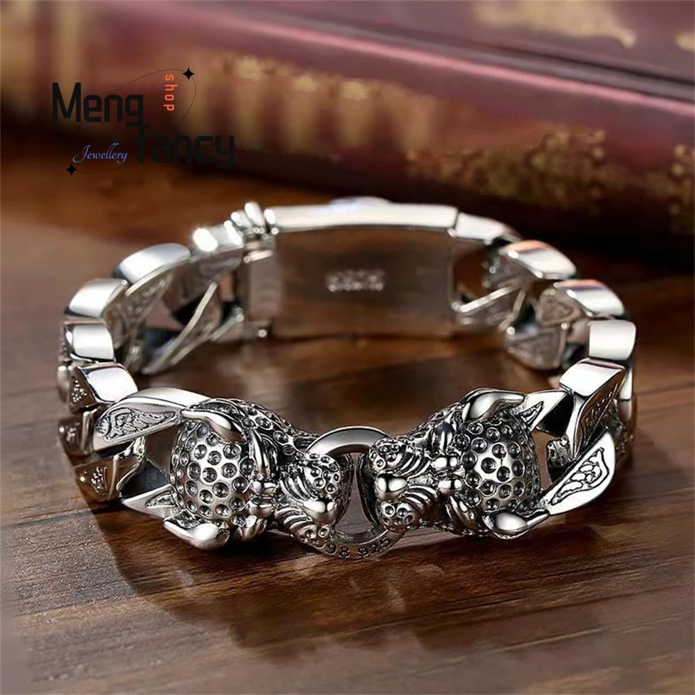 

Leopard Ponytail Woven Double Leopard Head Bracelet For Men And Women A Trendy Retro Handcrafted Bracelet Fashion Jewelry Luxury