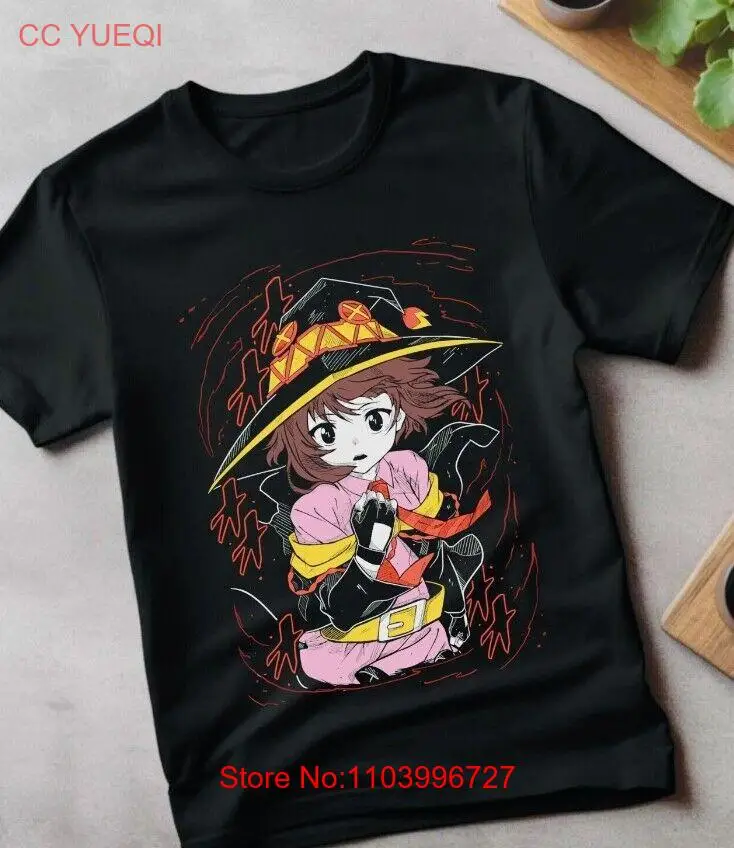 Konosuba Megumin T-Shirt AnimeJapanese Unisex Black Short sleeve tshirt