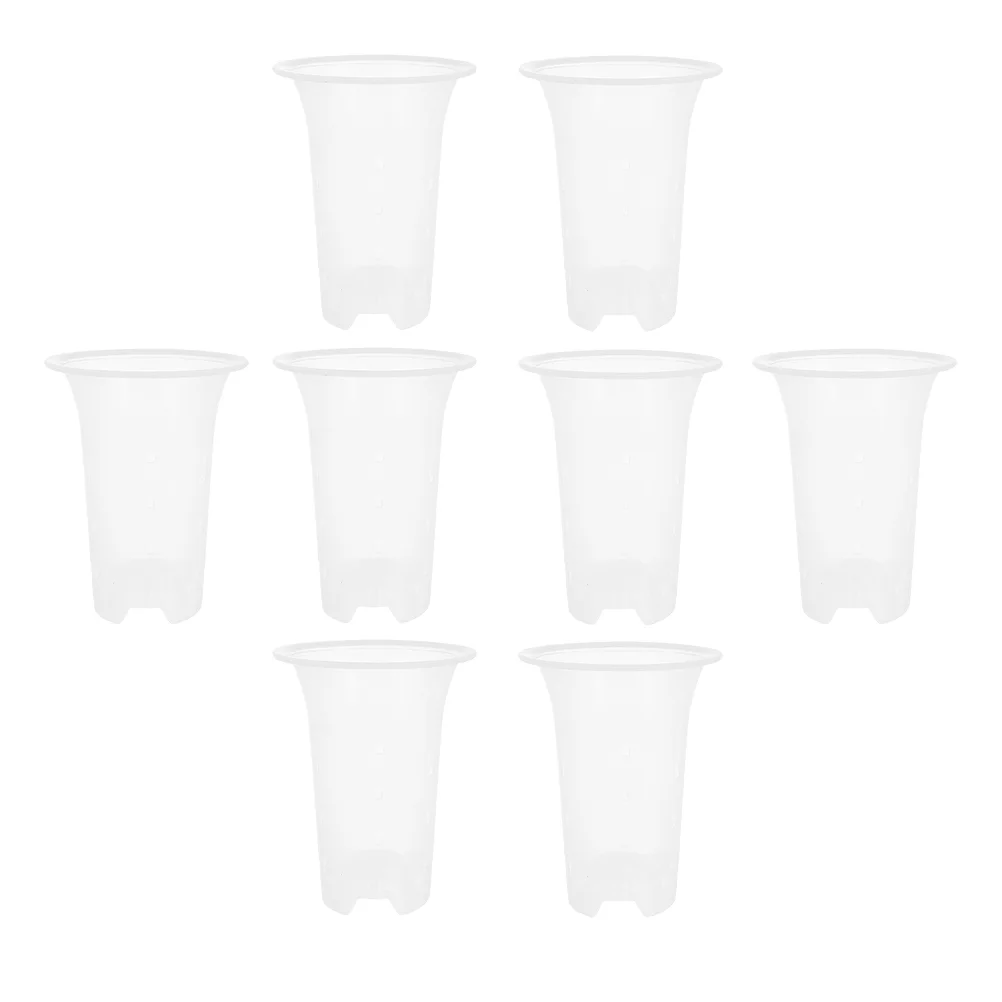 

8 Pcs Orchid Pot Flowers Planter Decorative Containers Can Flowerpot Pots Clear Pp