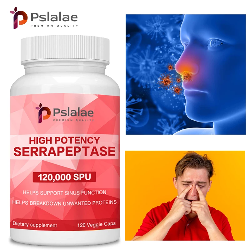 

High Potency Serratiopeptidase Capsules - Supports Sinus Health and Airway Function ,and Improves Immunity Supplement