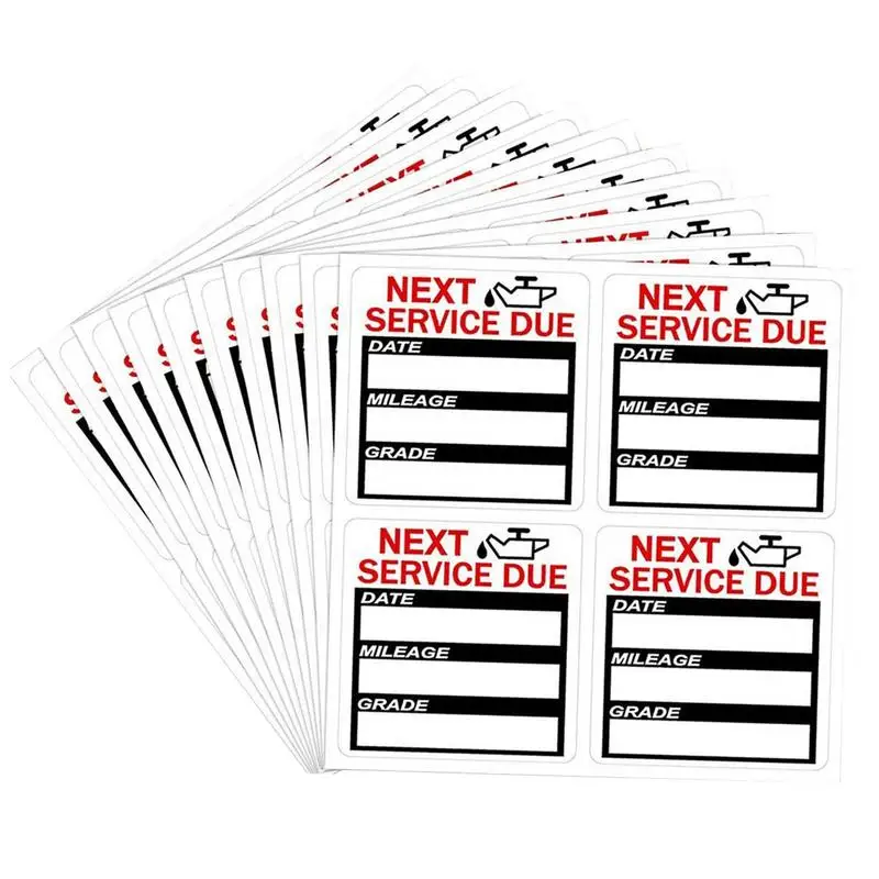 Car Windshield Oil Change Stickers 40PCS 2x2 Inch Service Reminder Labels Window Labels For Car Auto Vehicle Next Service Due