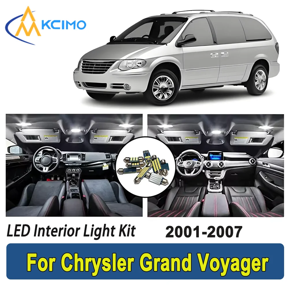 

New Light Bulb For Chrysler Grand Voyager (2001-2007) Premium Bright LED Interior Dome Map Trunk Light Kit Car Led Lamps Canbus